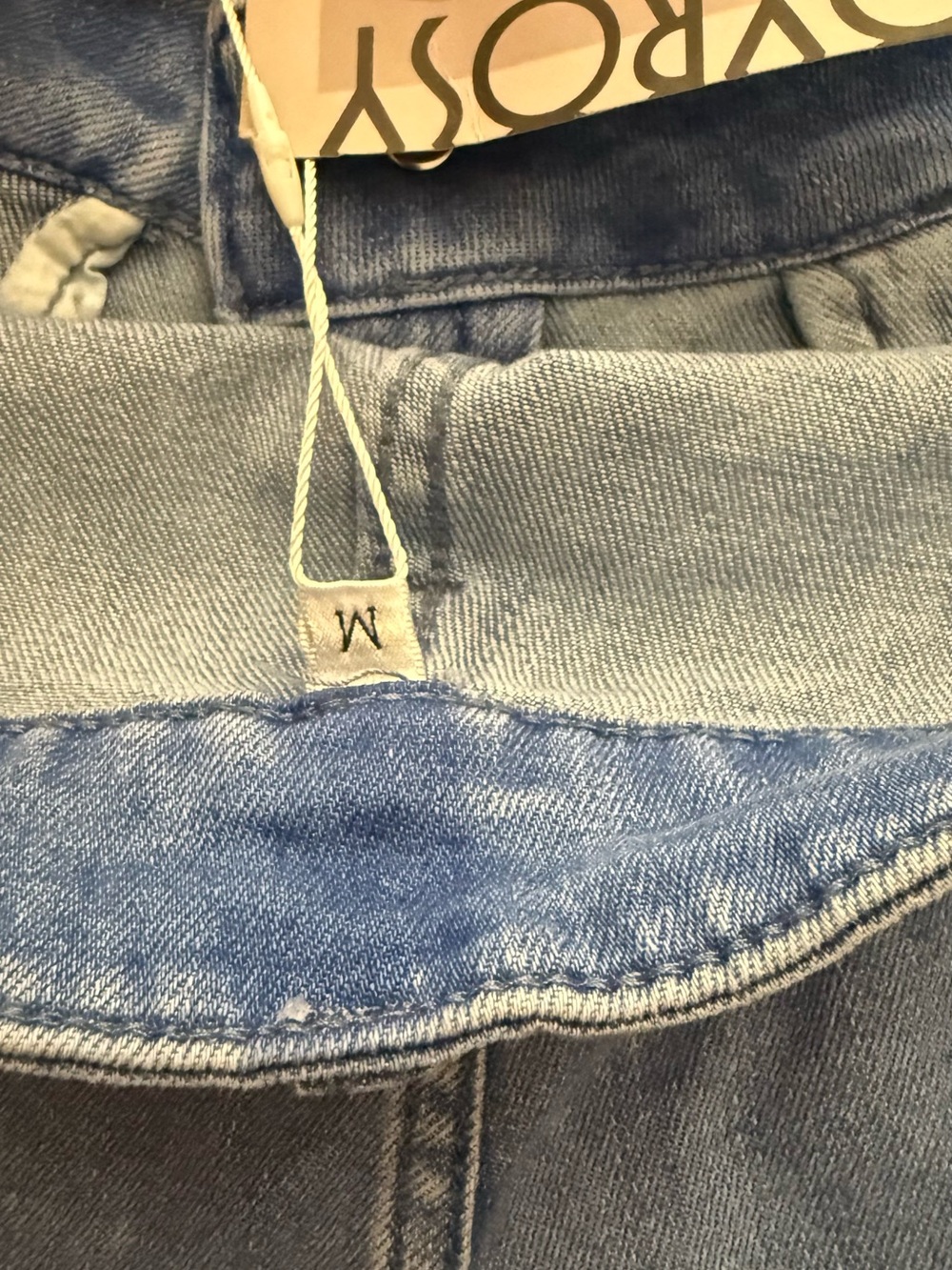 Light Blue Washed Denim Mini Shorts - Picture 7 of 7